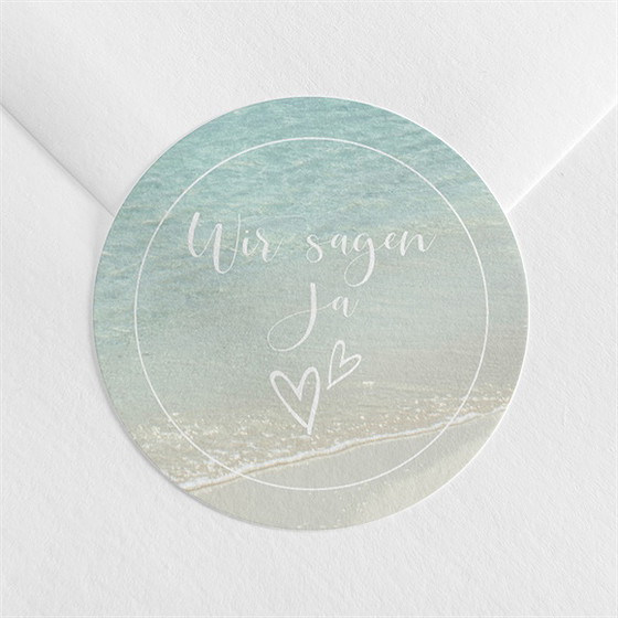 Aufkleber Hochzeit Strandhochzeit