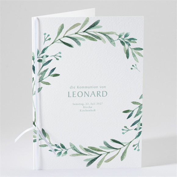 Kirchenheft Kommunion Blätter und Vergoldung ref.N491176