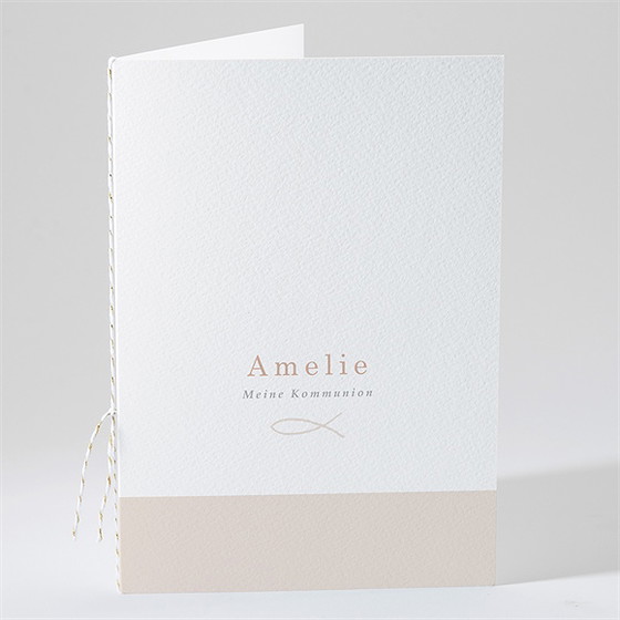 Kirchenheft Kommunion goldener fisch