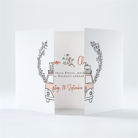 Hochzeitseinladung Love And Peace - Doppelklapp