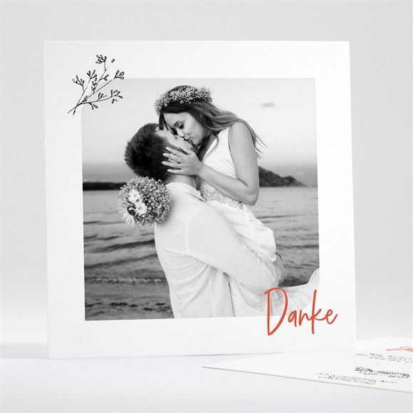 Dankeskarte Hochzeit Love and Peace ref.N351242