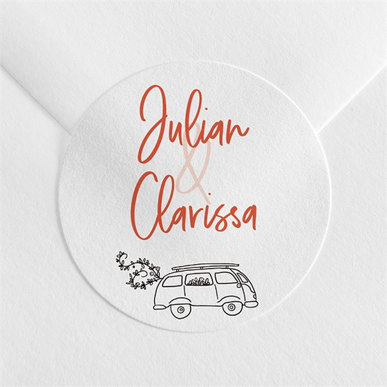 Aufkleber Hochzeit Love And Peace