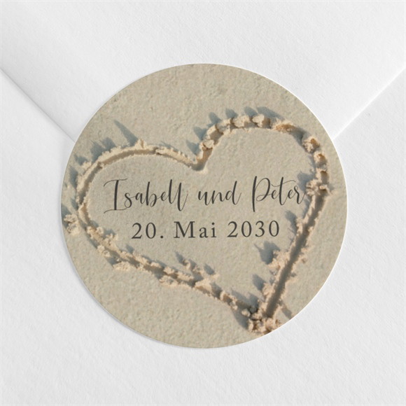 Aufkleber Hochzeit Strandliebe ref.N360798
