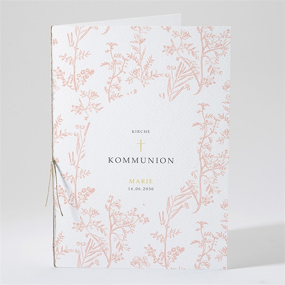 Kirchenheft Kommunion pflanzendrucke
