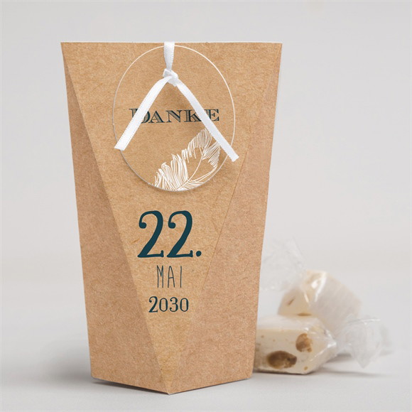 Geschenkbox Kommunion Kraftpapierillustration 2 ref.N520129