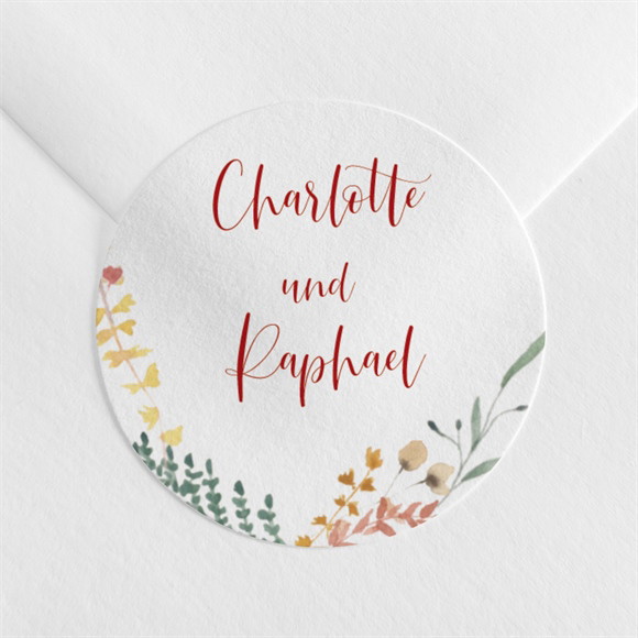 Aufkleber Hochzeit Feuerland ref.N360274