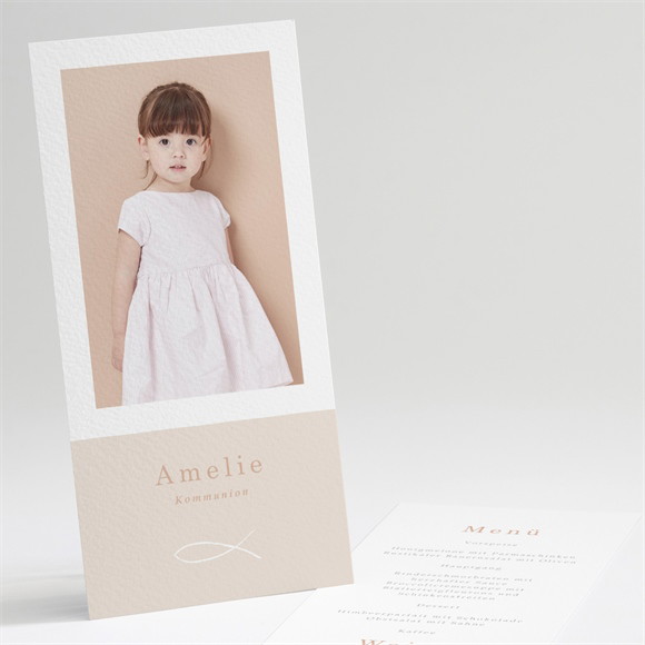 Menükarte Kommunion Goldener Fisch ref.N221219