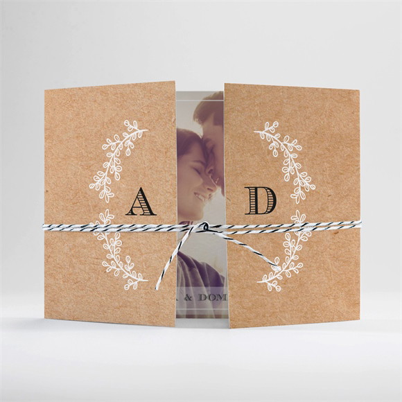 Hochzeitseinladung Kleines Origami - Doppelklapp ref.N70194