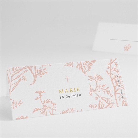 Tischkarte Kommunion Pflanzendrucke ref.N440842