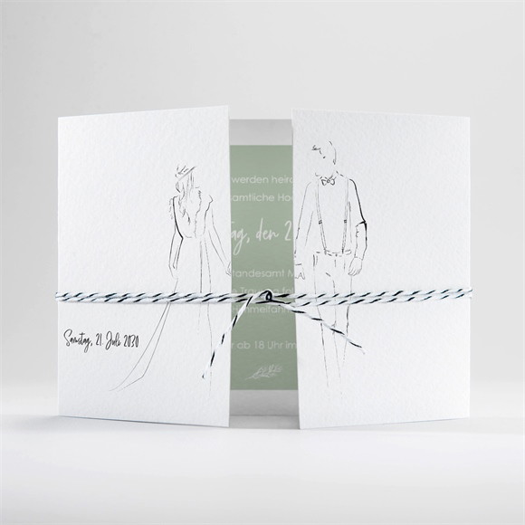 Hochzeitseinladung Blühende Schönheit Doppelklapp ref.N701126