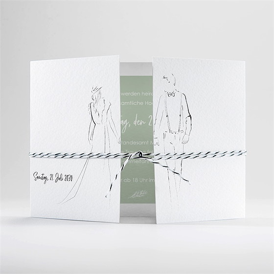 Hochzeitseinladung Blühende Schönheit Doppelklapp