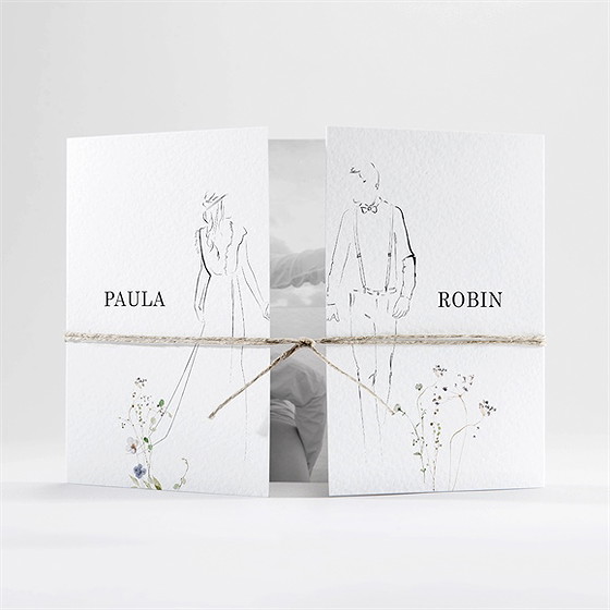 Hochzeitseinladung Zu Zweit - Doppelklapp