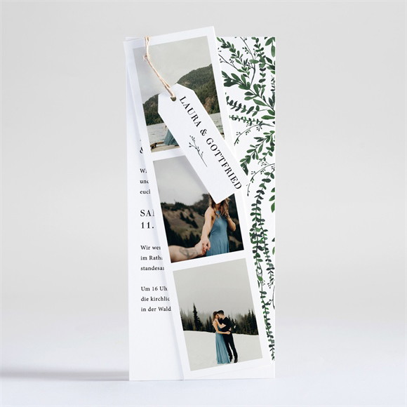 Hochzeitseinladung Waldrand - Dreiteilig ref.N93147