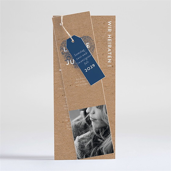 Hochzeitseinladung Einzigartige Fingerabdrücke 3