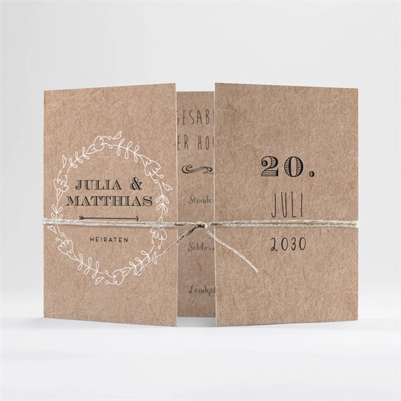 Hochzeitseinladung Zurück zur Natur - Doppelklapp ref.N70186