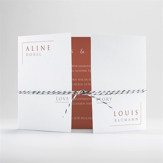 Hochzeitseinladung Lovestory - Doppelklapp