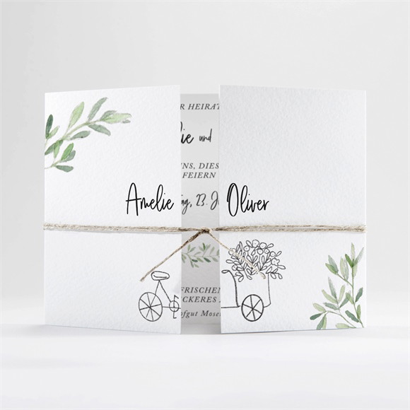 Hochzeitseinladung Olivenbaum - Doppelklapp ref.N701108