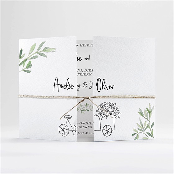 Hochzeitseinladung Olivenbaum - Doppelklapp