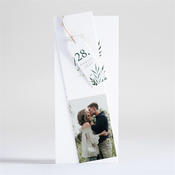 Hochzeitseinladung Olivenzweig - Dreiteilig ref.N93143