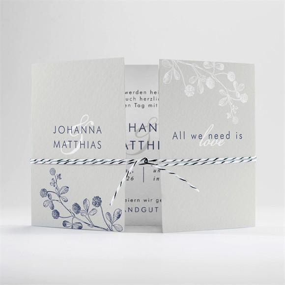 Hochzeitseinladung Blühender Zweig - Doppelklapp ref.N70189