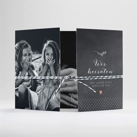 Hochzeitseinladung Retro ausgefallen -Doppelklapp ref.N701100