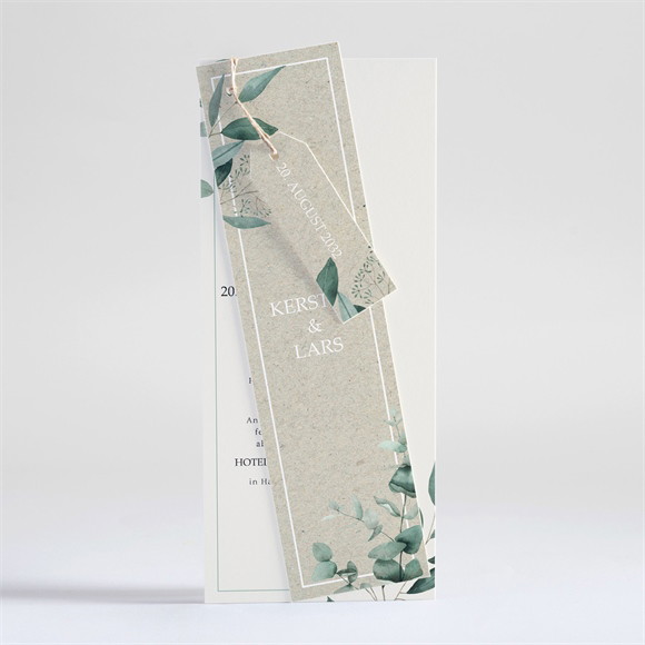 Hochzeitseinladung Intime Blätterwelt - Dreiteili ref.N93154