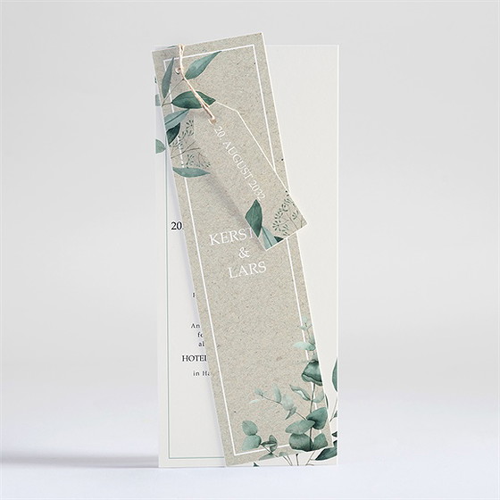 Hochzeitseinladung Intime Blätterwelt - Dreiteili