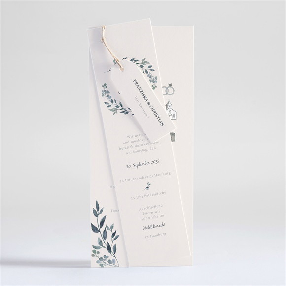 Hochzeitseinladung Schöner Glanz - Dreiteilig ref.N93155