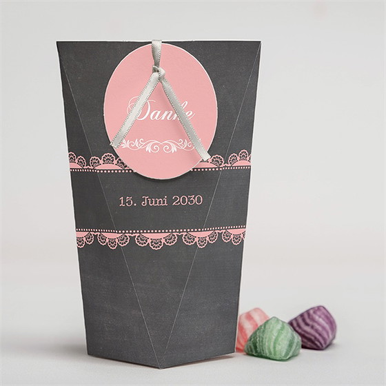 Geschenkbox Kommunion Rosa Taube - Schachtel