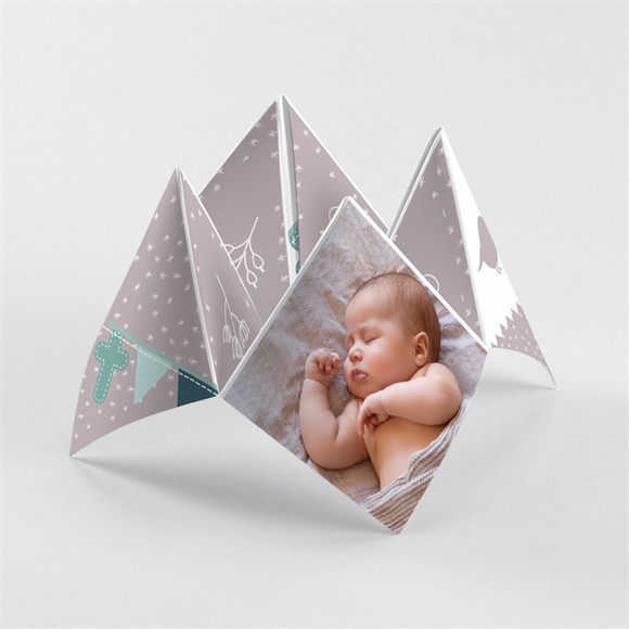 Einladung Taufe Vogelgesang Junge - Origami ref.N33070