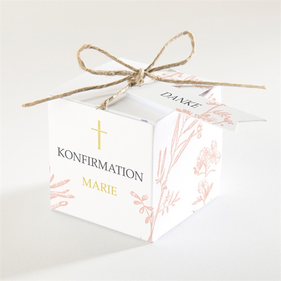 Geschenkbox Konfirmation Zarte Pflanzenmalerei ref.N340593