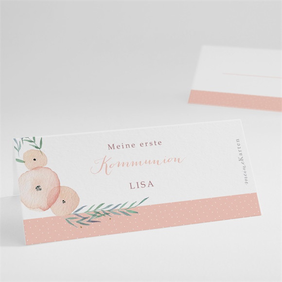 Tischkarte Kommunion Zartes Rosa ref.N440860