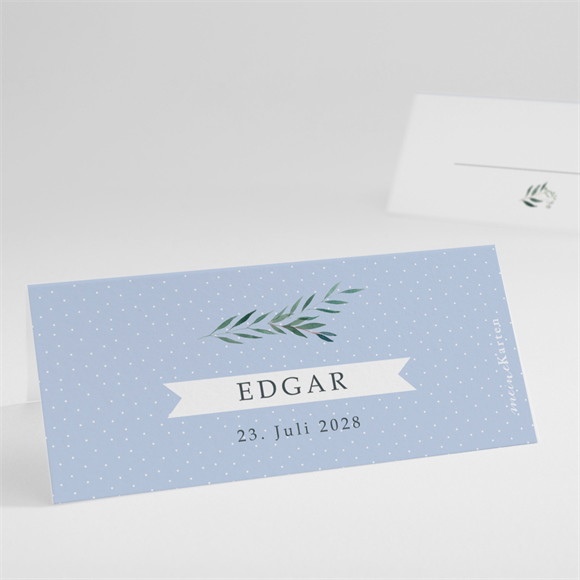 Tischkarte Kommunion Zartes Blau ref.N440850