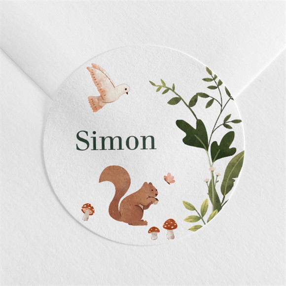 Sticker Geburt Kleiner Dschungel ref.N3601150