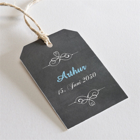 Geschenkanhänger Kommunion Weizenähren blau ref.N291262