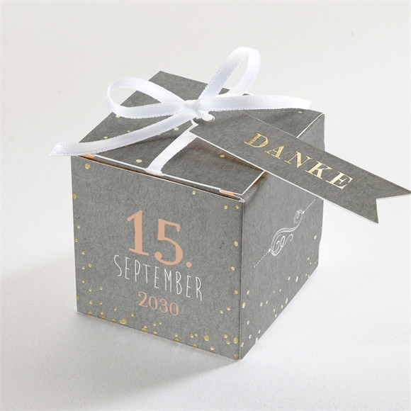 Geschenkbox Kommunion Kommunionssymbole - Gold ref.N340562