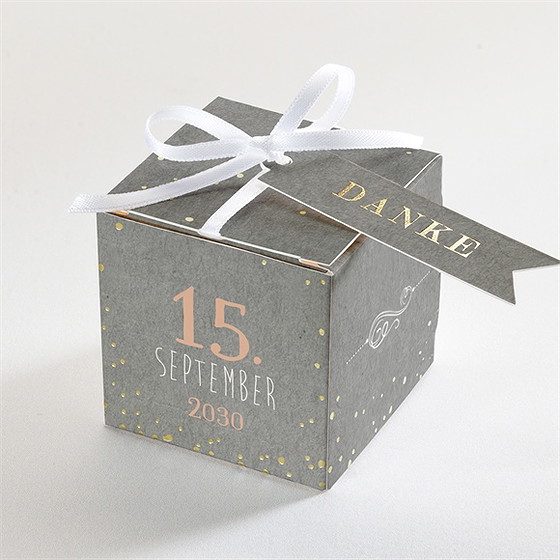 Geschenkbox Kommunion Kommunionssymbole - Gold