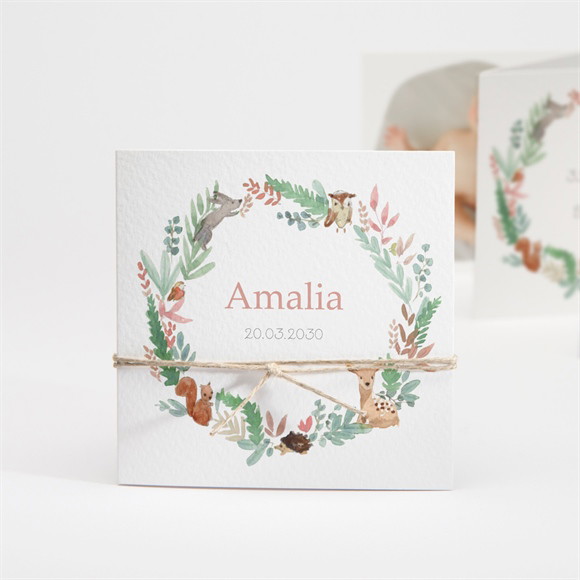 Geburtskarte Tanz der Waldtiere ref.N83157