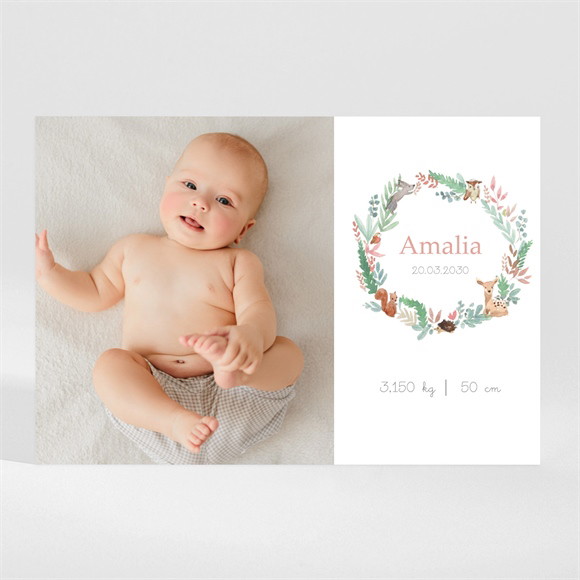 Geburtskarte Tanz der Waldtiere - Magnet ref.N110124