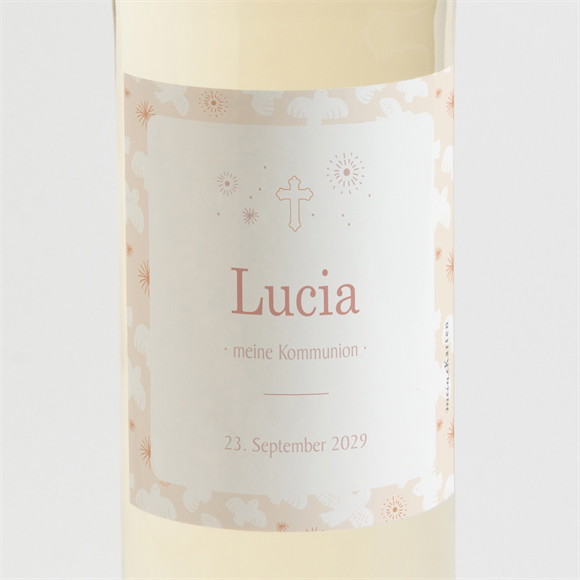 Flaschenetikett Kommunion Hoch hinaus ref.N3001920