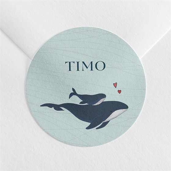 Sticker Geburt Mein Kleiner Walfisch