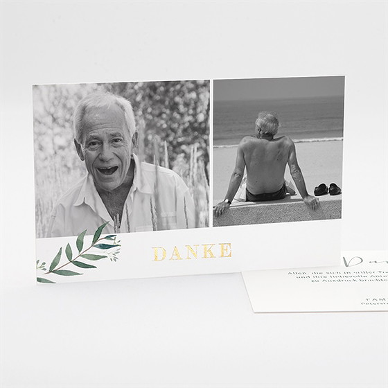 Trauerdanksagung Erinnerung - Gold