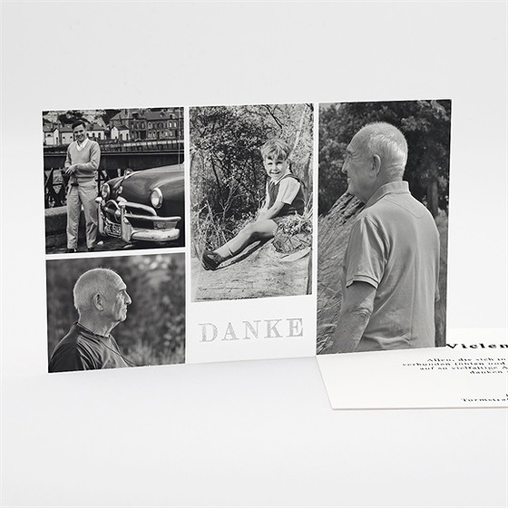 Trauerdanksagung sein roman - silber