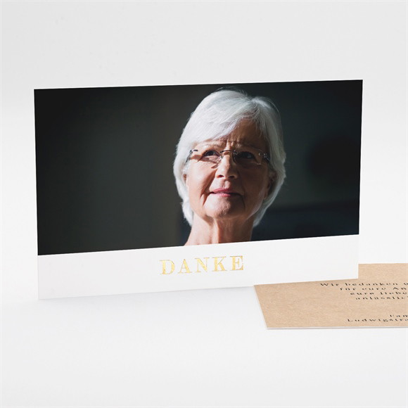 Trauerdanksagung In Erinnerung - Gold ref.N17132