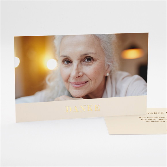 Trauerdanksagung Abschiedsgruß - Gold ref.N17133