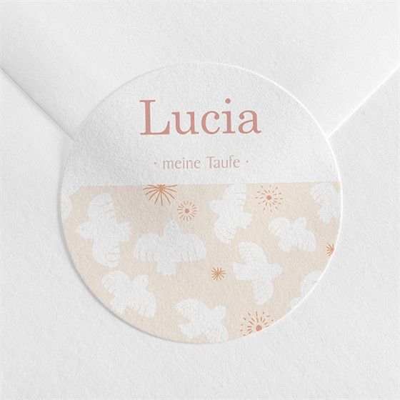 Aufkleber Taufe taubenflug