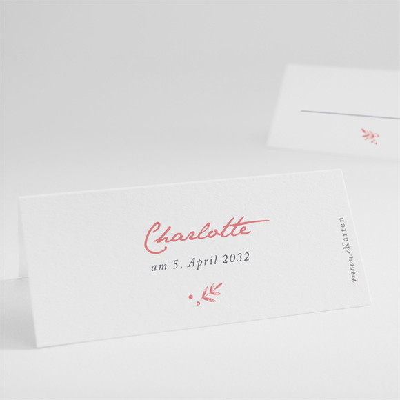 Tischkarte Kommunion Kupferblätterranke ref.N440855