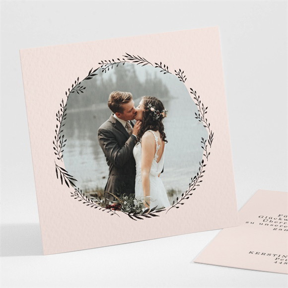 Dankeskarte Hochzeit In Pink und Weiß ref.N301235