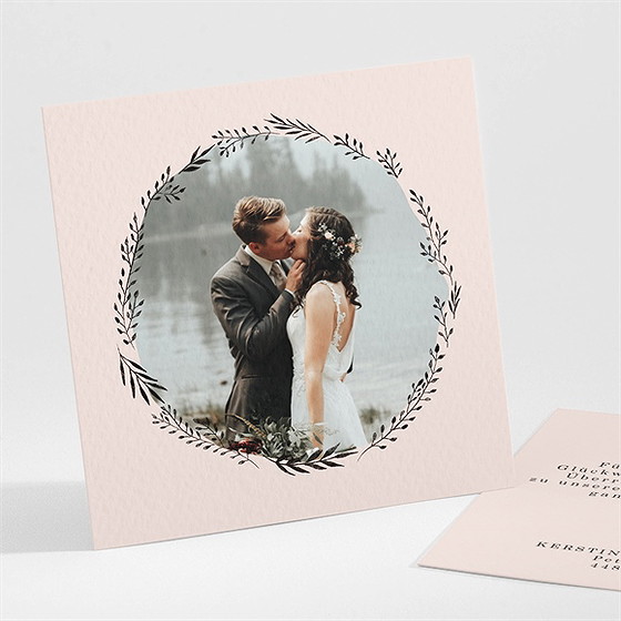 Dankeskarte Hochzeit In Pink Und Weiß