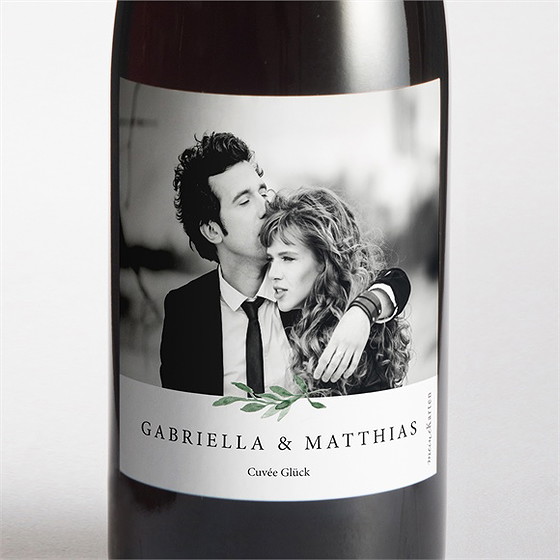 Flaschenetikett Hochzeit So Schick